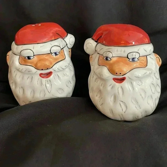 VTG Department 56 Santa Salt and Pepper Shakers MINT 4” Tall 3” wide - Picture 1 of 4